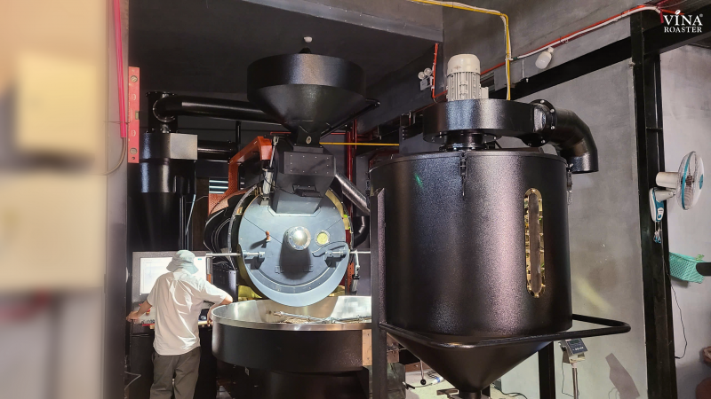 Máy rang cà phê 120KG UG model, VNR - UG120 ( manual & automatic )