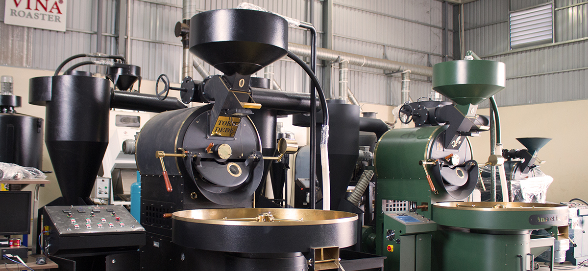 Showroom máy rang cafe