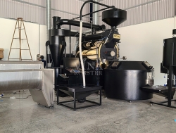 Lắp đặt chuyển giao công nghệ máy rang cà phê 120kg auto cho Hương Việt Coffee